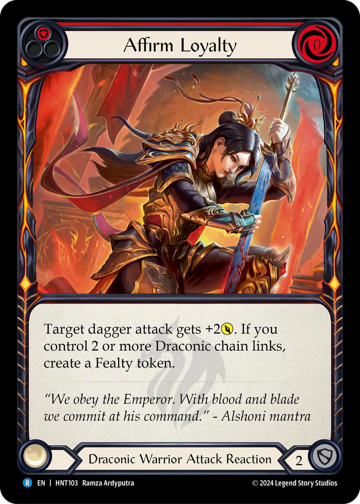 Affirm Loyalty (Red) [HNT103] (The Hunted)  Rainbow Foil