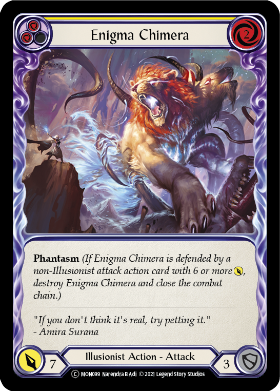 Enigma Chimera (Yellow) [U-MON099-RF] (Monarch Unlimited)  Unlimited Rainbow Foil